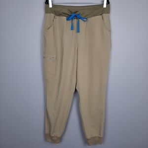 Figs High Waisted Zamora Jogger Scrub Pants in Sandstone Women's size XL